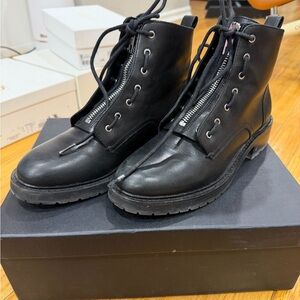 Rag & Bone Cannon Black Leather Combat Boots Size 39 / US 9